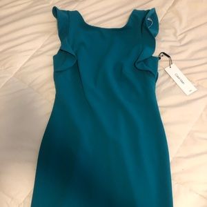 Calvin Klein turquoise dress